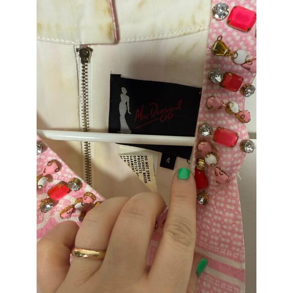 Mac Duggal Pink A-line Short Jewel Cut Out Barbie Homecoming Dress Size 4 - Picture 8 of 12